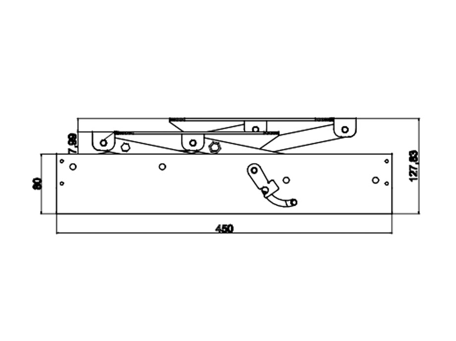 双联动茶几升降支架 816-450