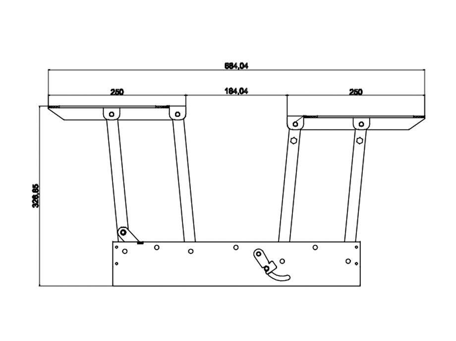 双联动茶几升降支架 816-450